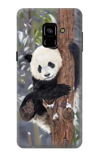S3793 Cute Baby Panda Snow Painting Case For Samsung Galaxy A8 (2018)